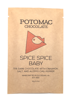 Spice Spice Baby - Dark Chocolate Bar spiced with cinnamon, sea salt, and aleppo chili pepper